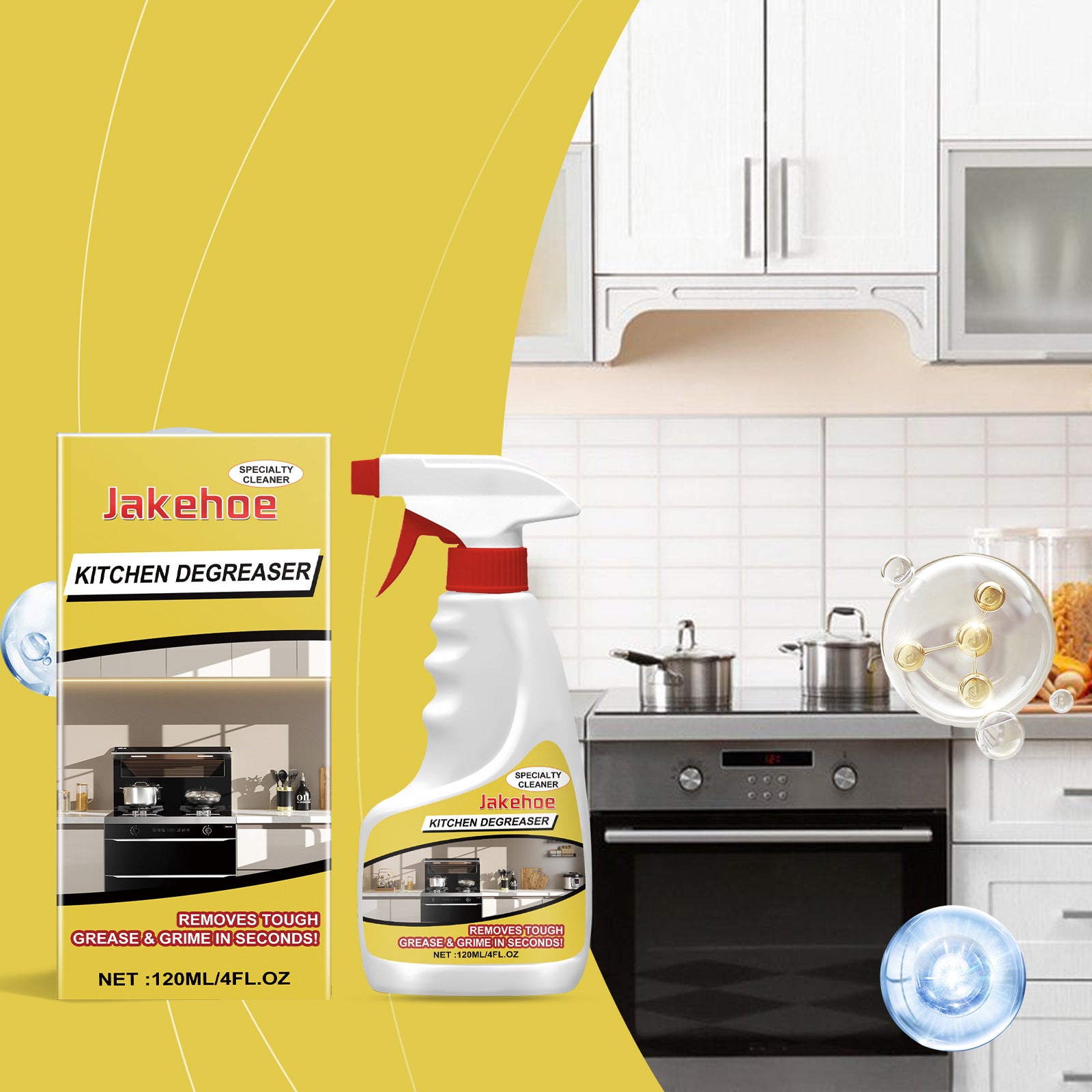 Kitchen Cleaner Deoiling Descaling Cleaner Foam Household Kitchen Countertop Cleaning